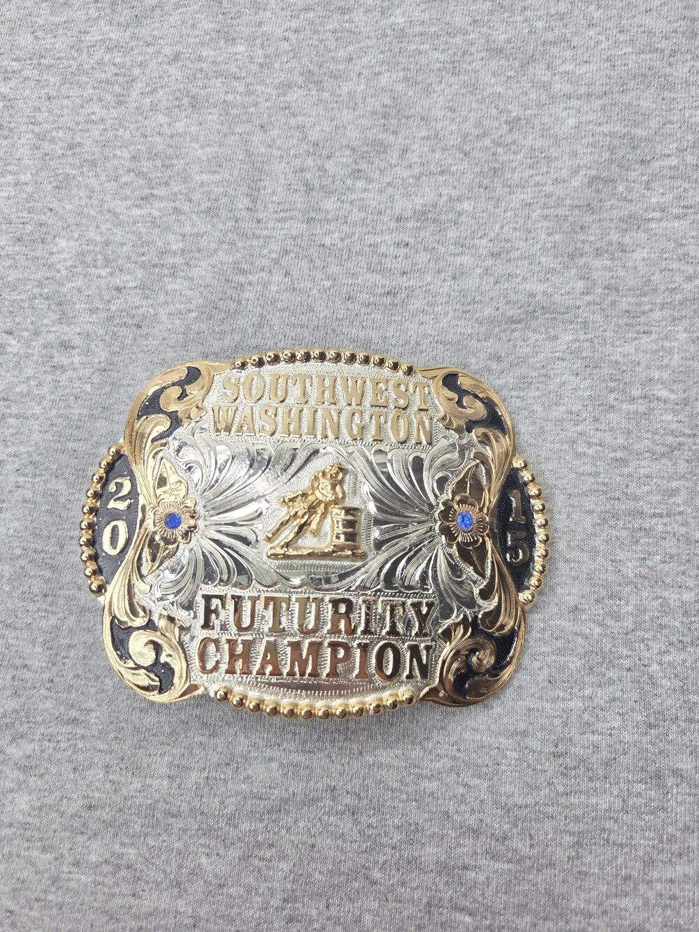 Lone Star 2015 Southwest Washington Futurity Champion Trophy Buckle Black Enamel